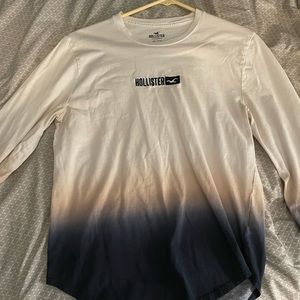 Holister mens long sleeve ombré shirt